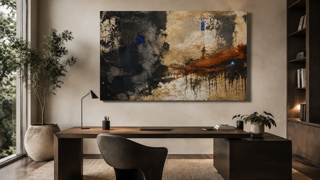Fault Lines of Memory artwork presented in a office concept